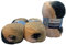 YarnArt 3 x 150 Gramm Bellissimo Strickwolle mit Mohair 450 Gramm Wolle mit Farbverlauf (schwarz beige apricot rosa 150g) 1416