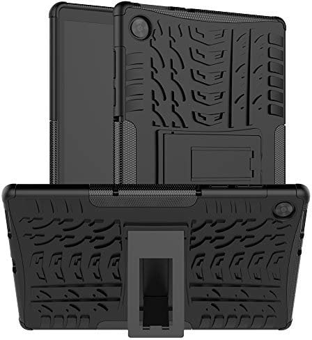 TEYOON Case Compatible With Lenovo Tab M10 HD TB-X306F TB-X306X - TPU Silicone & PC Protective Back Cover for Lenovo Tab M10 HD (2nd Gen) 10.1 Inch 2020 Tablet,Black