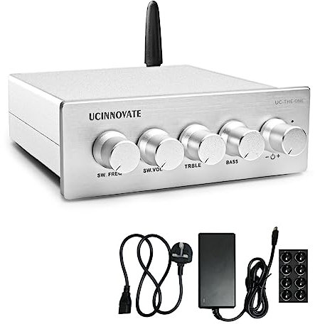 Bluetooth Amplifier Receiver for Speakers, Mini Hi-Fi Stereo Amplifier Car Amplifier 2.1 Channel Bluetooth Audio Receiver 50W x2+100W Amps, AV Receivers & Amplifiers for Home Theater