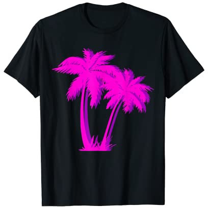 Vaporwave Palm Tree product Gift Aesthetic Style Palm - Pink T-Shirt