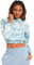 Light & Shade Damen Cropped Kapuzen-Sweatshirt, Pastellblau, S