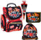 Goldkids Feuerwehr Firefighters Schulranzen Grundschule ergonomischer Ranzen Federmappe Federtasche Federmäppchen ohne Inhalt Turnbeutel Zuckertüte 4er Set Fire