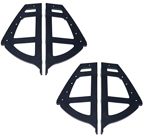 WDONAY 2 Stück Kunststoff-Schuhschrank-Klappständer, einlagig, dunkles Schuhregal, Zubehör, Schwarz (inkl. Montagezubehör)