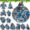 40 Stück Weihnachtsschmuck Computer Blau Motherboard Prozessor CPU Holz Weihnachtsbaum Ornamente IT Geschenke Weihnachtsbaum Dekorationen Rustikale Hängedekoration für IT Ehemann Sohn Freund Vater