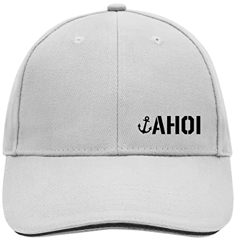 Huuraa Baseball Cap AHOI Anker Seemannsgruß Geschenk Dark Grey/White AHOI Anker Geschenkidee