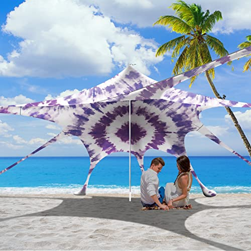 Watato Strandzelt Baldachin Pop-Up-Sonnenschutz 3x3 m tragbarer Familien-Sonnenschutz LSF 50+ mit 8 Sandsäcken, 2 Sandschaufeln, einfach zusammenklappbar, Bodennägel, Tragetasche für Outdoor Camping