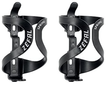 ZEFAL Pack Spring Schwarz - Doppelpack Flaschenhalter für Ihren Rahmen - Leichter und haltbarer Fahrrad-Flaschenhalter für Rennrad und Mountainbike - Schwarz