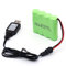 SHAWOROCE Batterie rechargeable NI-MH AA avec prise et câble de charge - Pour voiture RC - 2400 mAh - 4,8 V