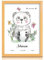 Milaboo® personalisiertes Tierbild DIN A4 mit Baby-Fußabdruck Panda | Geburtsposter für das Kinderzimmer I besonderes Geschenk zur Geburt (Farbe nicht enthalten)