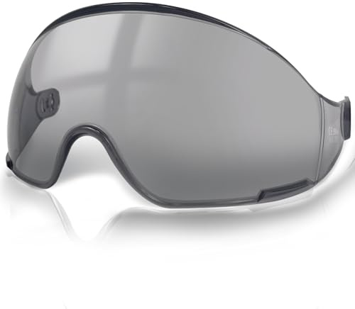 SAFEBUILDER Einziehbares integriertes Visier für Helm montierter Augenschutz für Schutzhelm PSA CE166 ANSI Z87.1 (extern - getöntes Visier Helmtyp)