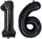 Vthoviwa 40 Zoll/18 Farbens Luftballon Zahlen 16/61 Schwarz, Helium Luftballon 16/61. Geburtstag Foil Ballon, 0123456789,10-19,20-25,30,40,50,60,70,80,90, Folienballon 16/61 Party Dekoration