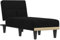 vidaXL Chaiselongue, Sofa in 3 Positionen zum Sitzen Entspannen Schlafen Verstellbar, Couch in Eleganter Optik, Liege Schlafsofa Loungesofa Liegesofa, Schwarz Stoff