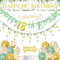 Sage Green 18th Birthday Party Decorations - Happy 18th Birthday Banner, Triangle Flag, Confetti Balloons