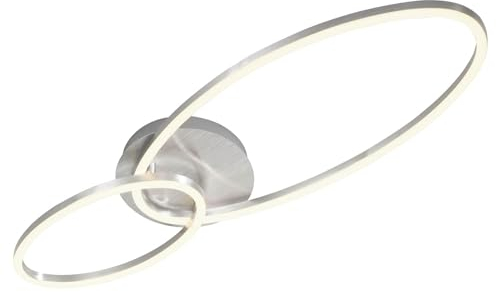 casa NOVA LED-Deckeneleuchte - Silbergrau - Aluminium - 2-flammig - B 89 cm