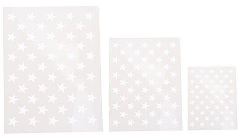 SHINEOFI 3stücke Teiliges Diy Sternschablonen Aus Langlebigem Kunststoff Für Wand- Holz Stoffmalerei Wiederverwendbar Große Mittlere Und Kleine Vielseitig Einsetzbar Für Kreative Gestaltung