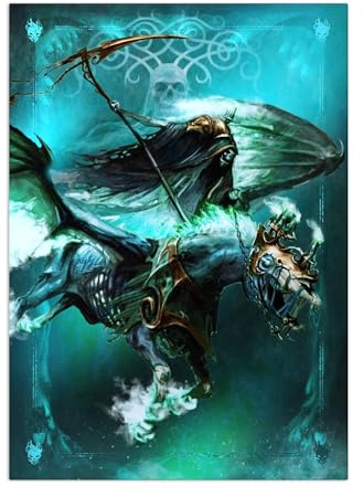 Displate Offiziell Warhammer MetallPoster Magnetische Befestigung Inklusive Lizenziert Bilder Hochwertiges Poster Age of Sigmar Nighthaunt Reikenor the Grimhailer Poster 45 cm x 32 cm