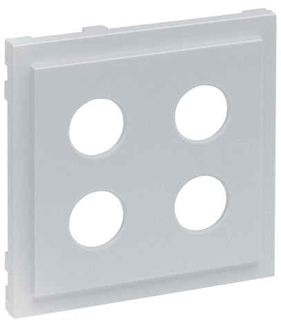 LEGRAND, SEANO Abdeckung für Lautsprecher-Anschlussdose 2-fach, 4 mm-Buchsen, Farbe: Aluminium lackiert, 765279