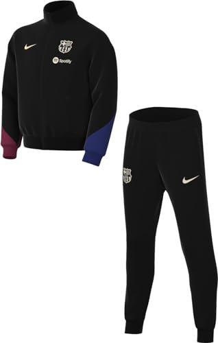 Nike Unisex Kinder Fc Barcelona Kleinkinder Dri-fit Strike Trk Suit K Trainingsanzug, Black/Noble Red/Lt Orewood Brn, 6-7 Jahre EU