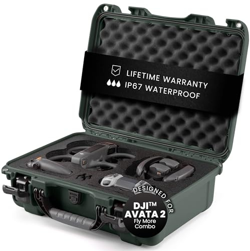 Nanuk 925 Wasserdichter Hartschalenkoffer mit Schaumstoffeinlage für DJI Avata 2 Fly More Combo - Oliv