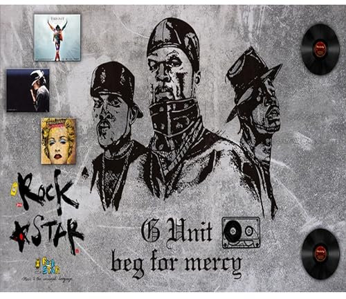 Awexzecor Custom Size Peel and Stick Mural Street Music Style Waterproof PVC Wall Sticker Mural Wallpaper for use in Gyms, cafes, bathrooms, bedrooms, Badminton Halls, Athletics Halls, Boxing Gyms
