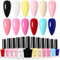 DouborQ 12 Color Nail Polish Set Black White Nude Air Dry 12 Bright Colors 0.35oz Regular Nail Polish Kit Finger Nail Polish Gift Set for Women (49-60)