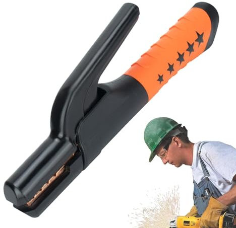 Sghtil Porta elettrodo di saldatura,Supporto per elettrodo,Pinza di tenuta Pinza per elettrodo - Morsetto per elettrodo robusto in ottone e rame 1000A, per la lavorazione dei metalli, la saldatura ad
