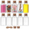 TOEKSIX 10PCS Small Glass Bottles with Cork Lids - Mini Empty Jars for DIY Crafts, Wedding Decor, Message & Potion Bottles(20x40mm)