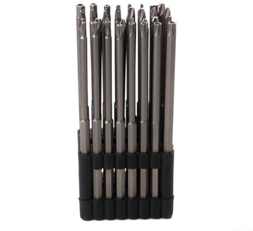 Besttoolifes 32 Pieces Extra Long Screwdriver Bit Set, 150Mm Alloy Steel Security Bits, Versatile Tamper Proof Spanner PH1 PH2 PZ1 PZ2 For Electronic Appliances, Wood, Metal