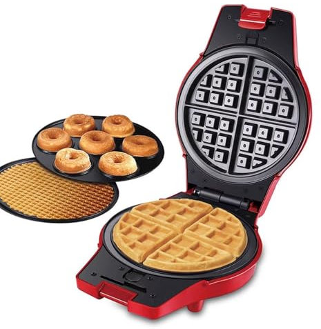 MOPSHE Mini gaufrier, avec plaques Amovibles, Mini Machine à Rouleaux d'œufs, Mini Machine à Beignets, Mini gaufrier, Surface antiadhésive, pour Enfants et familles