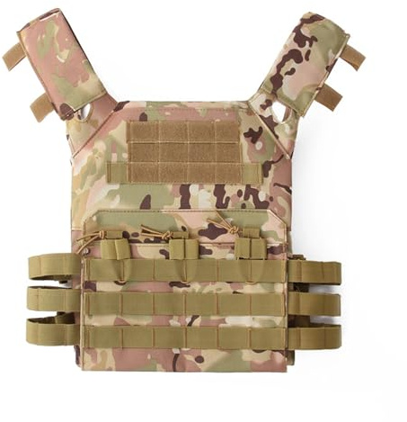 Gunyoo Tactical Vest Molle Adjustable Lightweight Airsoft Vest Breathable Paintball Vest For Outdoor Training Cosplay Costumes (MC)