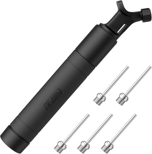 Motorenbau Ball Pump, Portable Air Pump with 5 Needles, Ball Pump Inflator Kit with Push & Pull Inflating System, Hand Pump for Sport Balls, Volleyball, Basketball, Football & Soccer Ball