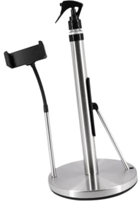 Baoblaze 3 in 1 Paper Towel Holder with Spray Bottle And Phone Stand for Kitchen, Silver