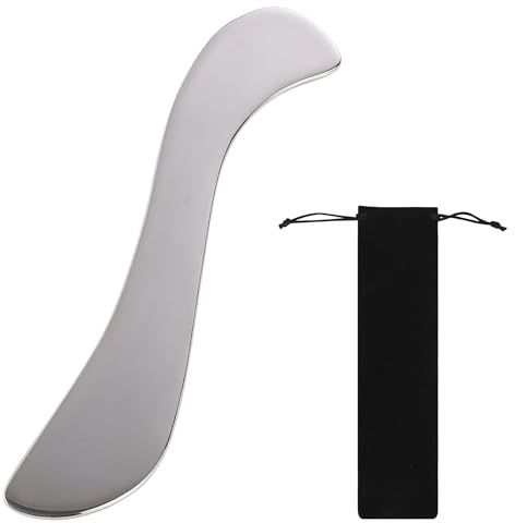 Gua Sha Edelstahl, Gua Sha Schaber Mit Aufbewahrungstasche, Muskel Faszien Schaber, Körper Guasha Tools Für Gesicht, Nacken, Rücken, Beine, Muskelentspannung Und Schmerzlinderung