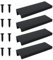 Mewtush 4 PCS Tiradores Ocultos para Muebles de Aluminio Negro(8 cm), Tiradores Puertas Cocina, Manijas de Gabinete, Ideal para Puertas, Armarios, Cocinas, Cajones y Más, Diseño Moderno y Funcional