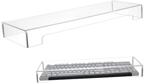 LRXIYODE Protection Clavier Transparent Acrylique Résistant Poussière pour Pc et Ordinateur Portable Housse de Protection pour Clavier de Bureau