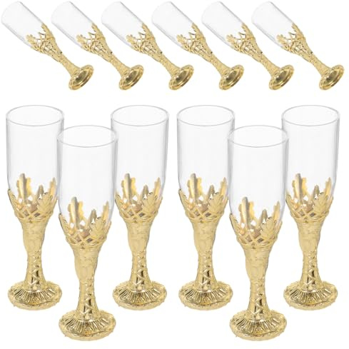 LIFKOME 12 Pezzi Calici Medievali Decorativi da Chiesa in Gotico Bicchieri da Vino per Comunione e Feste Tema Altariche Dorate per Cerimonie e Religiosi