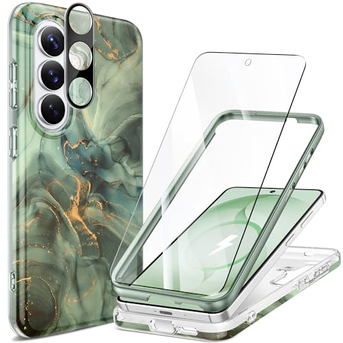GVIEWIN für Samsung Galaxy S26 Hülle 6,3 Magnetisch Marmor Stoßfest Bumper