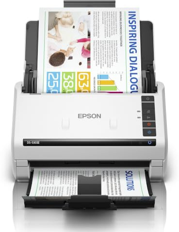 Epson Workforce DS-530III Automatischer Duplex-Business-Scanner mit hoher Geschwindigkeit zum Scannen von Dokumenten