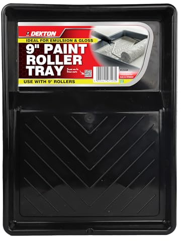Dekton 9 Paint Roller Tray – Ideal for Emulsion & Gloss Paints – Compatible with 9 Rollers – Durable and Practical Painting Accessory for Walls, Ceilings, and DIY Projects