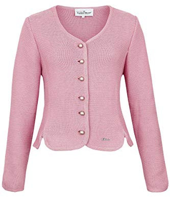 Turi Landhaus Damen Dirndljacke Strick Altrosa, 445 Altrosa, 44