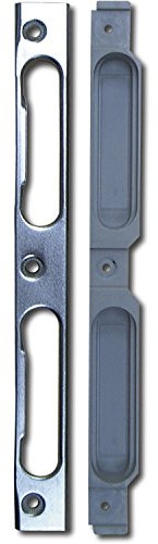 Schließblech U-Form m. PVC-Einlage 190 x 20 x 0,75 mm, rund, verzinkt silber