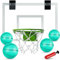 ropoda Mini Basketballkorb-Leuchtet im Dunkeln, Basketballkorb Kinder mit 4 Bällen & Pumpe, Tür Basketball Korb fürs Zimmer Basketball-Spielzeug für Kinder und Erwachsene
