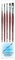Davinci 8740 Serie College Pinsel-Set, eingezogen, braun/transparent, 4 +8+ 12 und Da Vinci 8730 Serie Acryl Pinsel, 2,6,für Acryl-, Öl- und Gouache-Farben