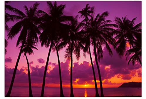 LYSCO XXL Poster 100 x 70cm (F-235) Palmen am Strand in Thailand auf tropischer Insel im Sonnenuntergang (Lieferung gerollt!)