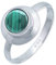 Ring 925 Silber Malachit grüner gestreifter Stein Edelstein echt Silber Damen Sterling Silber Geschenk (MRG-190-10-(52))