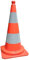 UvV DuraCone Leitkegel Pylonen Warnleitkegel 75 cm 4,2 kg Verkehrsleitkegel orange stapelbar (2 x RA1 Reflexstreifen)