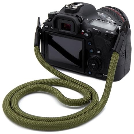 LENS-AID Tracolla in Corda per Fotocamera – Cinghia da Collo (100 cm) in Nylon Resistente per DSLR, Mirrorless, Vintage e Analogiche – Compatibile con Canon, Nikon, Sony, Fujifilm, Olympus