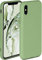 OneFlow Coque de Protection Souple en Silicone avec Bords surélevés pour Protection d'écran, Double Couche, Coque de Protection Souple - Vert Mat