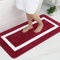 Homaxy Badezimmerteppich Badematte rutschfest Waschbar Badteppich Weiche Mikrofaser Hochflor Badvorleger – 60 x 120 cm, Weinrot