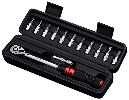 Edward Tools Harden Pro Bike 1/4 Zoll Drehmomentschlüssel-Set – 5 bis 25 Nm – 13-teiliges Set für Auto, Fahrrad, Torx, Kreuzschlitz und Verlängerungsstange – verhindert Überdrehen